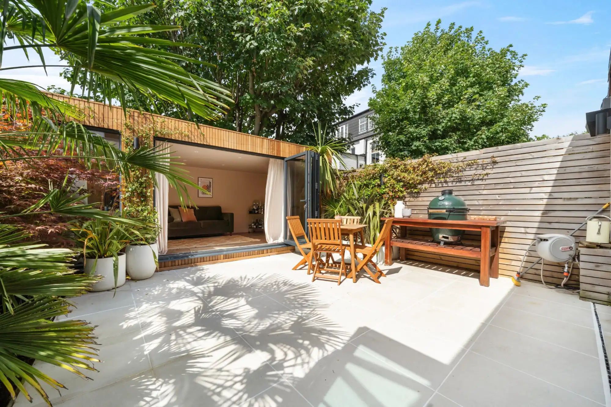 modern garden rooms cabin set up as a home workspace